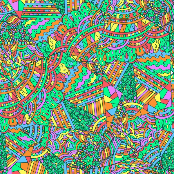 Geometrisches Muster Mit Leuchtenden Sommerfarben Ethnische Boho Stammesornament Für Stoff — Stockvektor