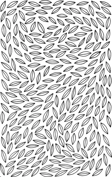 Autumn Leaves Doodle Coloring Page Adults Graphic Ink Art Vector — Stock Vector