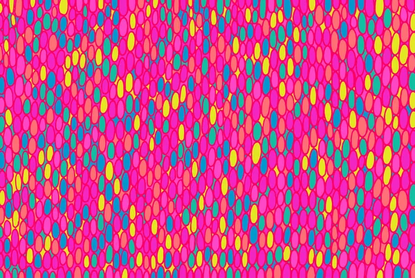 Neon Vibrant Dodle Simple Pattern Розовые Синие Желтые Круги Украшение — стоковый вектор