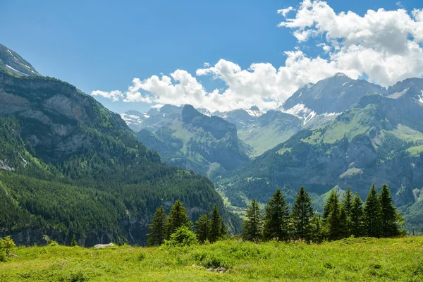 Geweldige Zwitserse Alpen Buurt Van Kandersteg Het Zwitserse Kanton Bern — Stockfoto