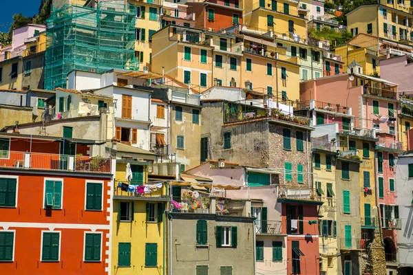 Riomaggiore Olaszország 2018 Június Színes Kis Házak Város Riomaggiore Olaszország — Stock Fotó