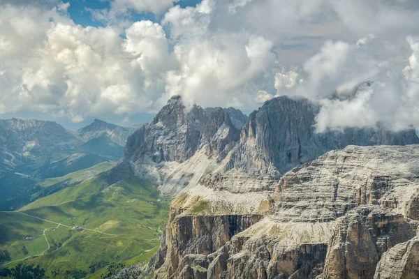 Piz Boe Sırasında Pitoresk Dolomites Sella Grubunda Zammı — Stok fotoğraf