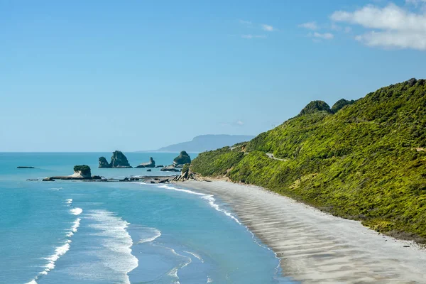 Een Van Vele Mooie Stranden West Coast New Zealand Dit — Stockfoto