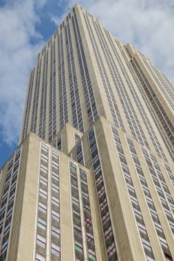 New York City, Amerika Birleşik Devletleri - 5 Ekim 2018: ikonik 380 m boyunda Empire State Binası, New York City, Amerika Birleşik Devletleri içinde en popüler yerlerinden Ekim 2018 yılında güneşli gün boyunca üzerinde ayrıntılı bakış