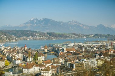 İsviçre'de Luzern manzaralı