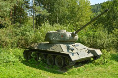 Slovakya'da Ölüm Vadisi'nde Ww2 Sovyet T34 tankı