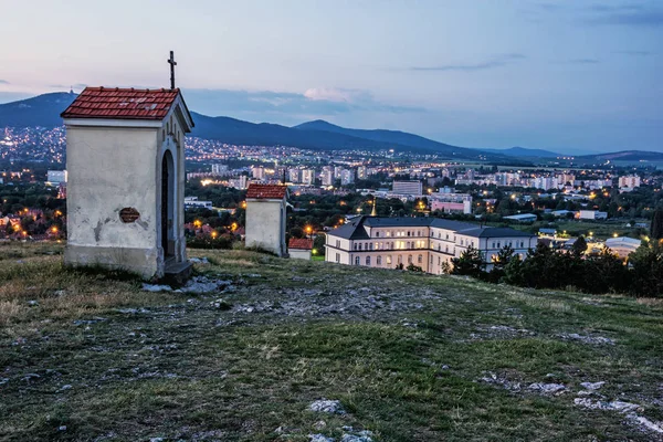 Calvary Nitra City Zobor Hill Slovak Republic Religious Place Evening — Stock Photo, Image