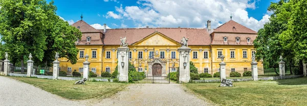 Marchegg Castle Austria Panoramic Photo Travel Destination Architectural Scene — Stock Photo, Image