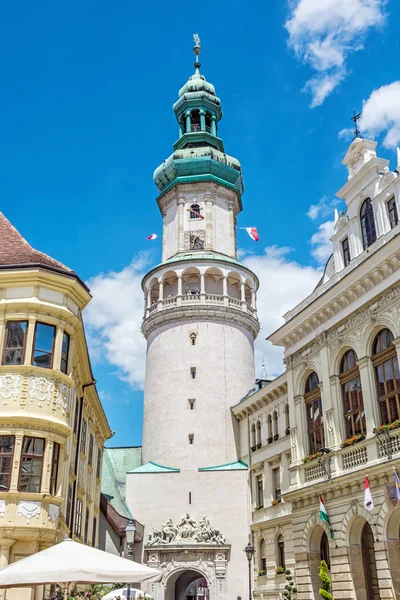 Famosa Torre Dei Pompieri Sopron Ungheria Destinazione Viaggio Tema Architettonico — Foto Stock