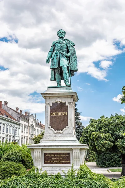 Statue Von Istvan Szechenyi Sopron Ungarn Künstlerisches Objekt Reiseziel — Stockfoto