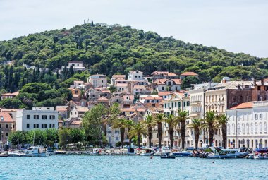 Liman Split, Hırvatistan. Yaz tatili. Seyahat hedef.