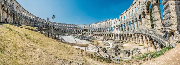 Pula Hırvatistan Ağustos 2018 Pula Arena Antik Amfitiyatro Pula Istria — Stok fotoğraf