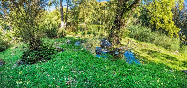 Sezonowe Zdjęcie Park Miejski Nitrze Słowacja Zdjęcie Panoramiczne Naturalna Scena — Zdjęcie stockowe