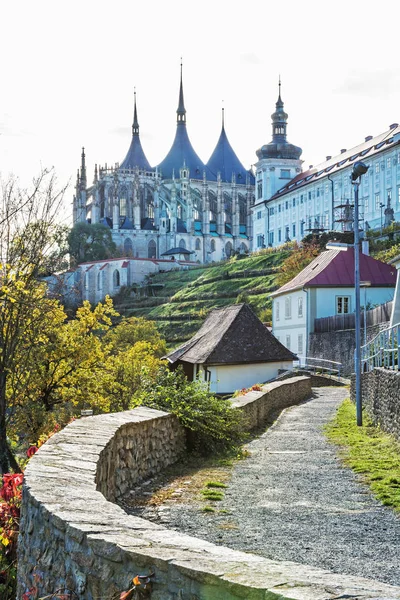 Szent Borbála Templom Jezsuita Kollégium Kutna Hora Cseh Köztársaság Vallási — Stock Fotó