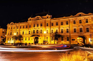 Nitra, Slovak Cumhuriyeti Galeri bina. Gece sahne. Seyahat hedef.