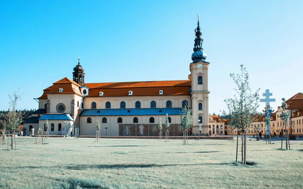 Basilikan Saint Cyrillus Och Methodius Velehrad Mähren Tjeckien Kricka Och — Stockfoto