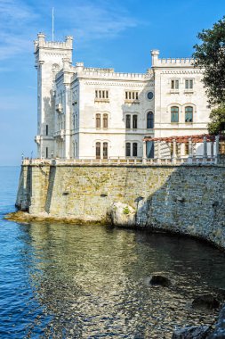 Miramare castle yakınındaki Trieste, kuzeydoğu İtalya