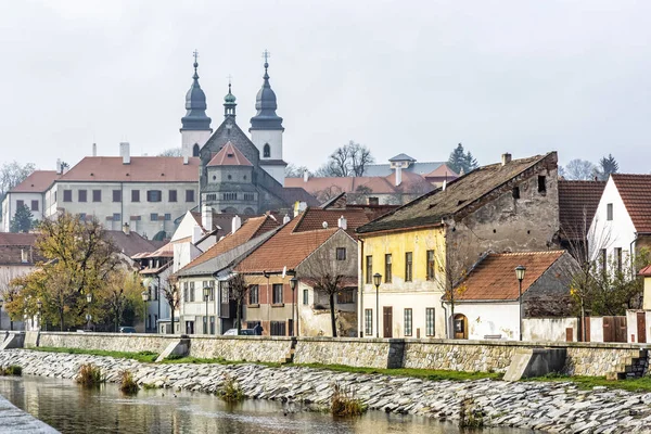 Bairro judeu e castelo, Trebic, República Checa — Fotografia de Stock