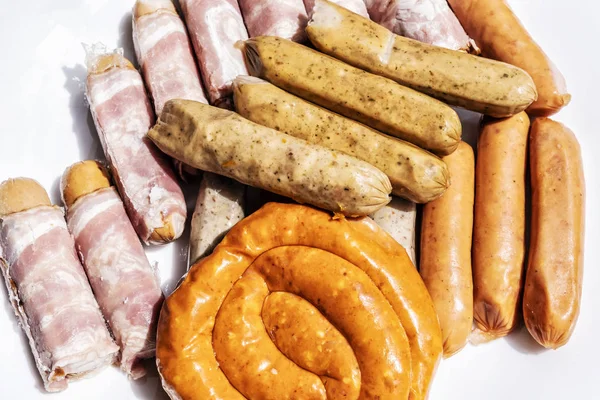 Barbecue sausages, food theme — Stock Photo, Image