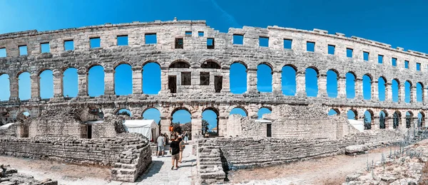 Panoramic photo of Pula Arena, Istria, Croatia — Stock Photo, Image