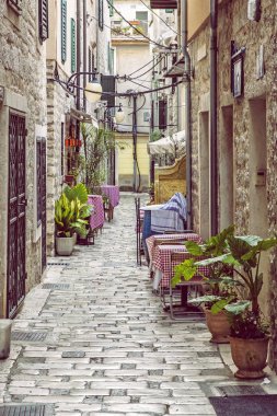 Taşlı sokak, Sibenik, Hırvatistan