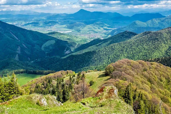 View Osnica Hill Little Fatra Slovak Republic Springtime Scene Beauty — Stock Photo, Image