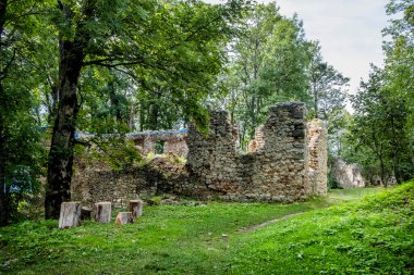 Muran Kalesi kalıntıları, Slovakya Cumhuriyeti, Orta Avrupa. Seyahat hedefi.