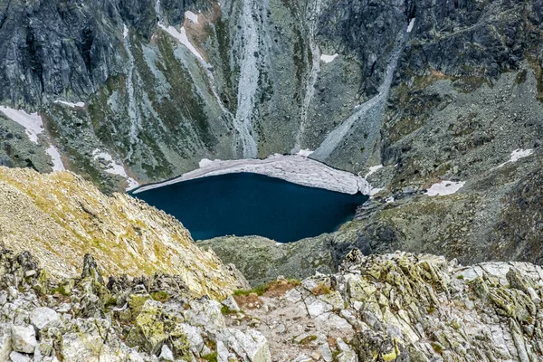 Tarn Krivan Peak High Tatras Mountains Slovak Republic Hiking Theme — Stock Photo, Image