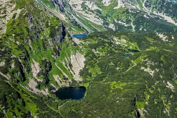 Krajobraz Tatr Zachodnich Jeziorami Górskimi Republika Słowacka Temat Wędrówki Sezonowa — Zdjęcie stockowe