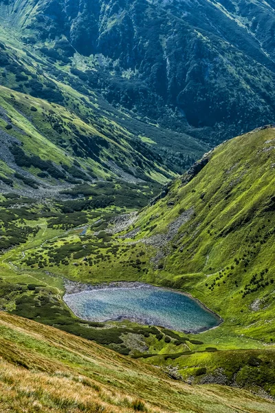 Lago Montaña Del Pico Volovec Tatras Occidental República Eslovaca Tema — Foto de Stock