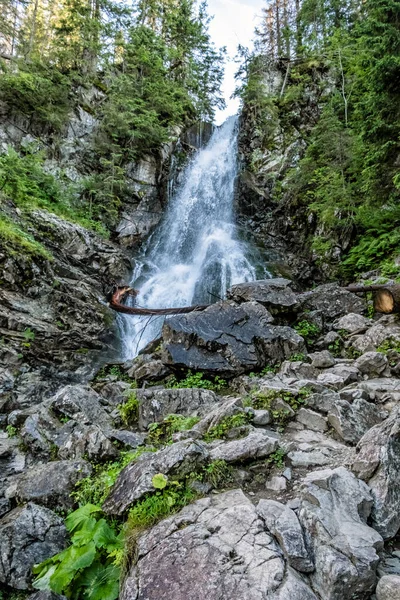 Vodopád Rohac Západní Tatry Slovenská Republika Turistický Motiv Sezónní Přírodní — Stock fotografie