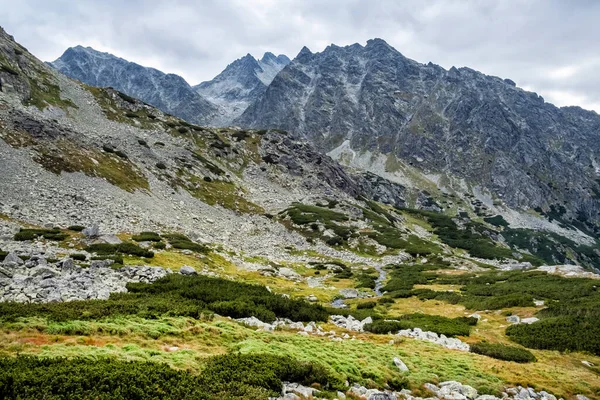 Krajobraz Doliny Mengusovskiej Tatry Wysokie Republika Słowacka Temat Wędrówki Sezonowa — Zdjęcie stockowe