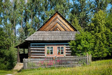 Slovak Cumhuriyeti Stara Lubovna 'da açık hava müzesi. Mimari tema.