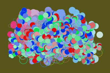 Kavramsal arka plan desen tasarımı için daire, kabarcıklar, Küre veya elips. Vektör çizim grafiği.