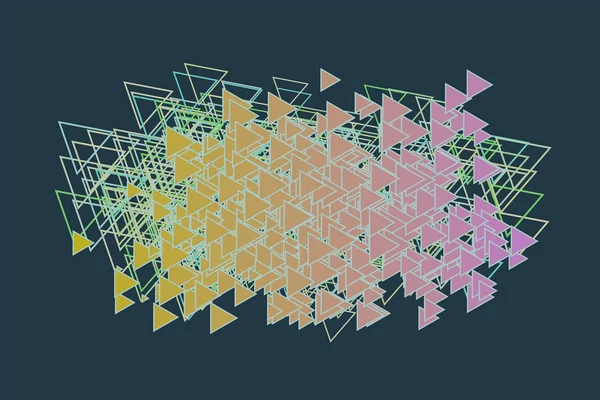 디자인에 삼각형 패턴입니다 일러스트 그래픽 — 스톡 벡터