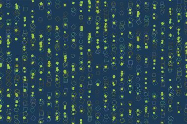 Arka plan şekli elips ve kare kutu desen ile. Vektör çizim grafiği.