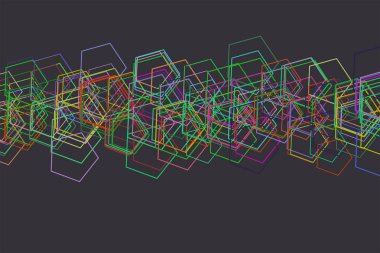 Arka plan soyut pentagon desen tasarımı için. Vektör çizim grafiği.
