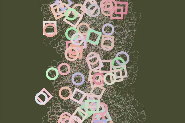 Elipse Geométrica Abstracta Patrón Caja Cuadrada Colorido Artístico Para Diseño — Archivo Imágenes Vectoriales