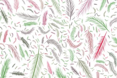 Tüy illüstrasyonlar arka plan soyut, elle çizilmiş. Karikatür tarzı vektör grafiği.