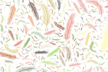 Soyut tüy illüstrasyonlar arka plan. Karikatür tarzı vektör grafiği.