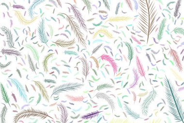 Soyut tüy illüstrasyonlar arka plan. Karikatür tarzı vektör grafiği.