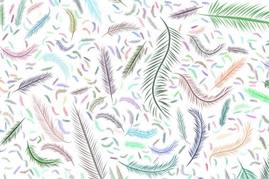 Soyut çizimler tüy, kavramsal. Tasarım arka plan için iyi. Karikatür tarzı vektör grafiği.