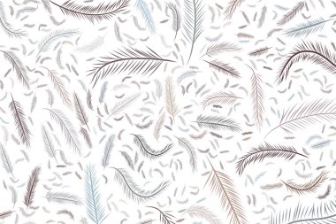 Tüy illüstrasyonlar arka plan soyut, elle çizilmiş. Karikatür tarzı vektör grafiği.