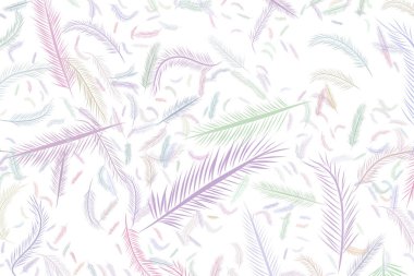 Soyut tüy illüstrasyonlar arka plan. Karikatür tarzı vektör grafiği.