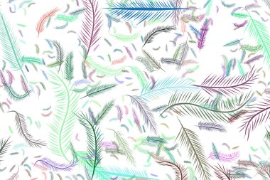 Soyut tüy illüstrasyonlar arka plan. Karikatür tarzı vektör grafiği.