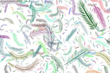 Soyut çizimler tüy, kavramsal. Tasarım arka plan için iyi. Karikatür tarzı vektör grafiği.