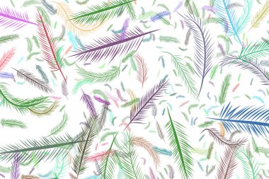 Soyut çizimler tüy, kavramsal. Tasarım arka plan için iyi. Karikatür tarzı vektör grafiği.