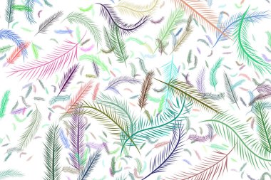 Soyut tüy illüstrasyonlar arka plan. Karikatür tarzı vektör grafiği.