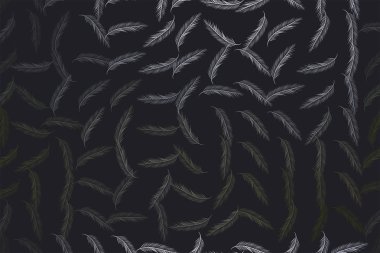 Tüy illüstrasyonlar. Web sayfası, duvar kağıdı, grafik tasarım, katalog, doku veya arka plan için iyi. Karikatür tarzı vektör grafiği.