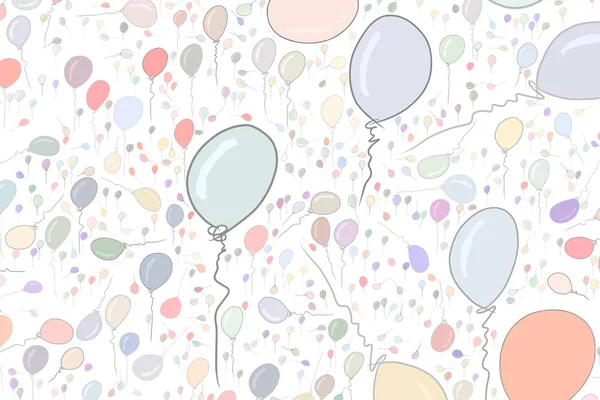 Illustrations Abstraites Ballons Volants Conceptuelles Bon Pour Fond Conception Graphique — Image vectorielle